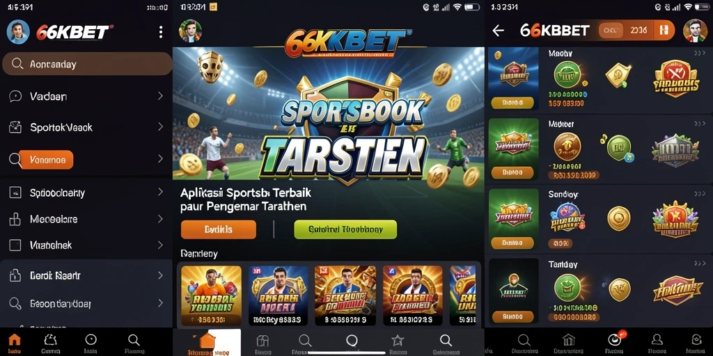 Tampilan gameplay Sportsbook yang menarik di aplikasi 66KBET.