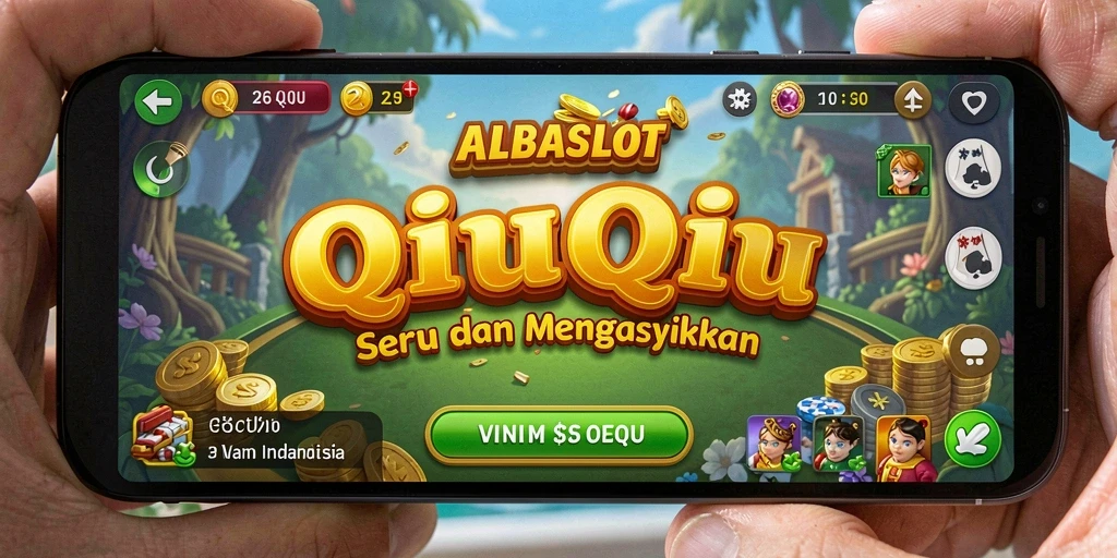 Gamer menikmati permainan QiuQiu yang seru di ALBASLOT.