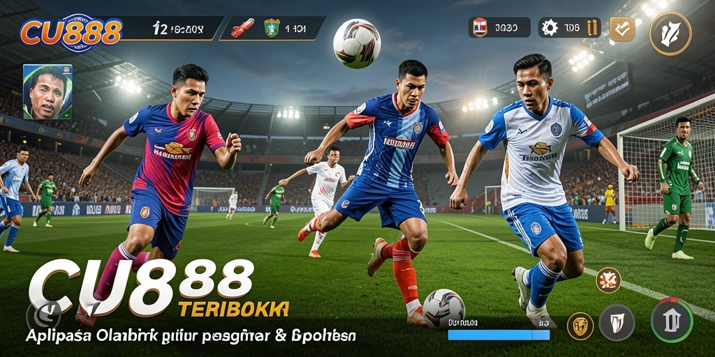 Screenshot gameplay CU888 menampilkan aksi seru dalam permainan olahraga.