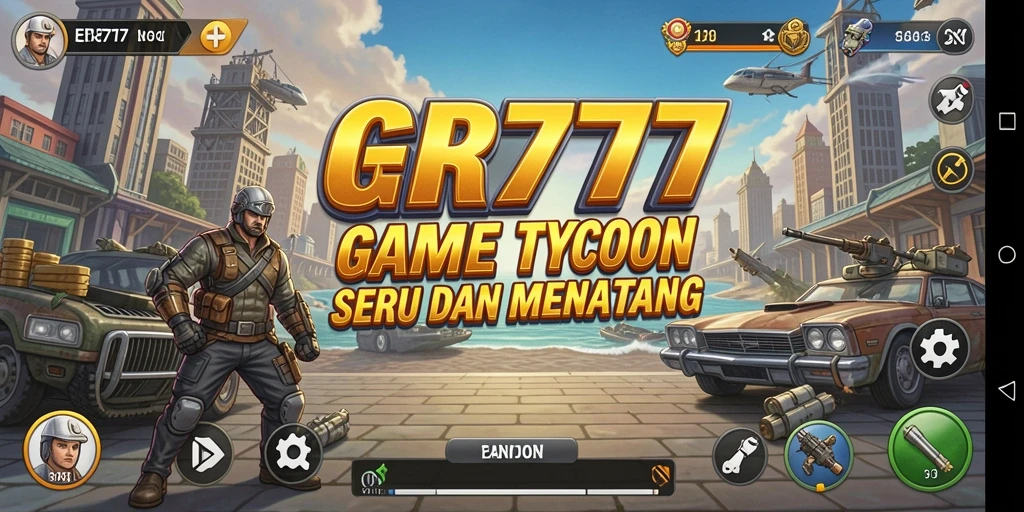 Tampilan gameplay ER777 yang menampilkan pengelolaan bisnis yang seru.