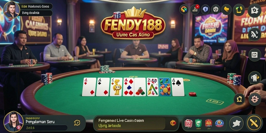 Tampilan gameplay Live Casino yang seru dan interaktif di FENDY188.