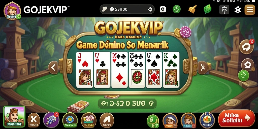 Tampilan gameplay seru di GOJEKVIP, nikmati keseruan Domino.