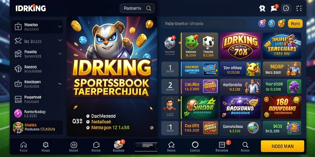 Tampilan menarik dari gameplay Sportsbook di IDRKING.