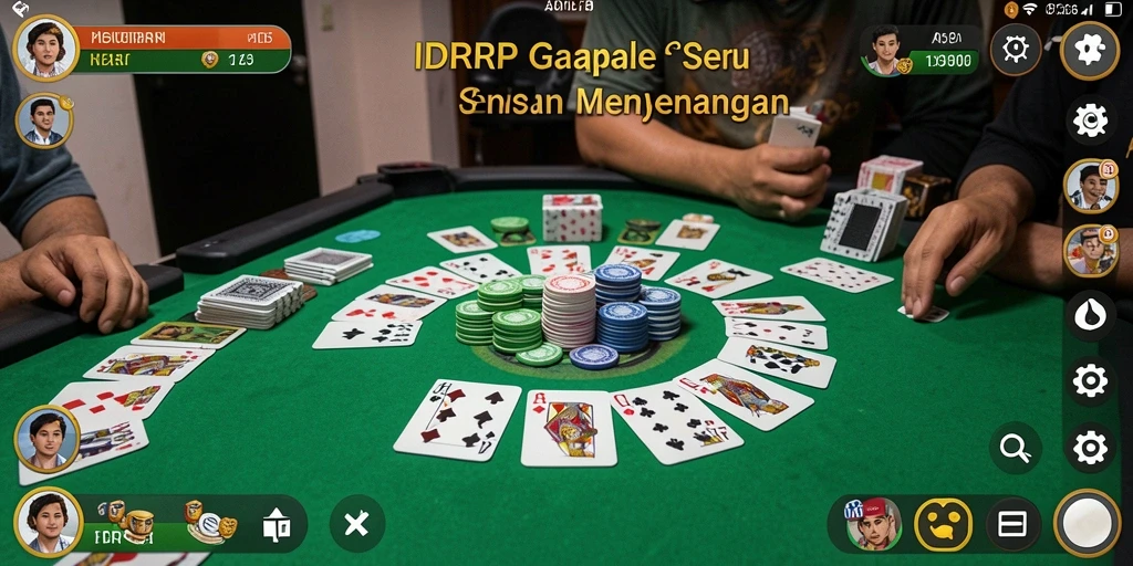 Tampilan gameplay seru dengan kartu Gaple yang menarik.