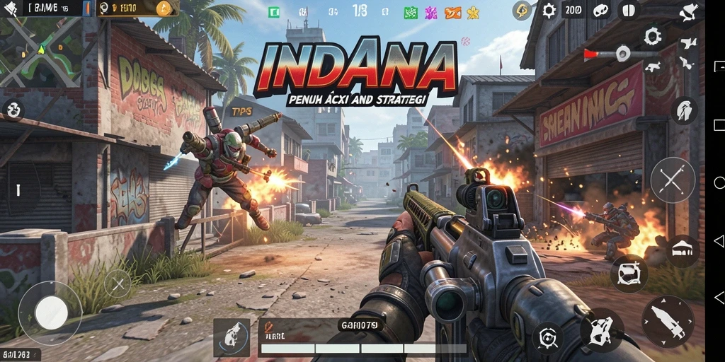 Tampilan gameplay mendebarkan di INDAAA dengan aksi intens dan strategi cerdas.