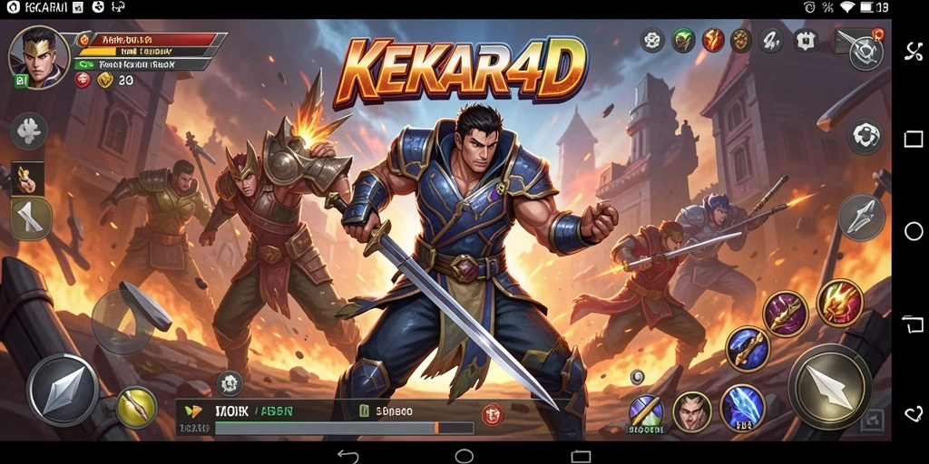 Gameplay KEKAR4D menampilkan pertarungan seru antara karakter-karakter kuat.