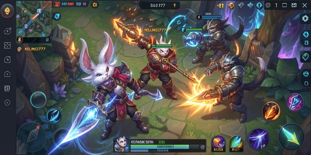 Tangkapan layar dari gameplay KELINCI777 yang penuh aksi.