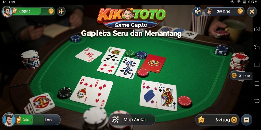 Tampilan menarik dari gameplay Gaple di KIKOTOTO.