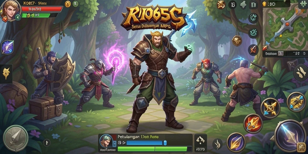 Tampilan gameplay ARPG yang mendebarkan dan penuh aksi.
