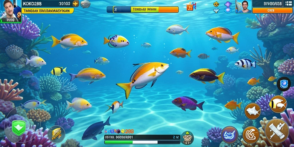 Tampilan menarik dari gameplay KOKO288 Tembak Ikan.