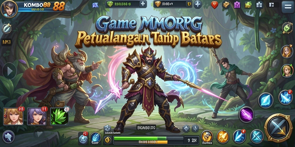 Tangkapan layar gameplay KOMBO88 yang menampilkan aksi seru dalam dunia MMORPG.