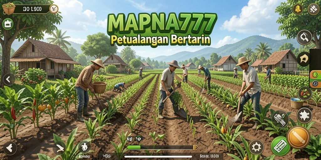 Tampilan gameplay seru dari game pertanian MAPNA777 yang memukau.