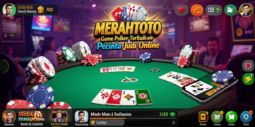 Tampilan menarik dari gameplay Poker di MERAHTOTO.