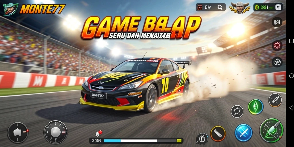 Gameplay balap seru di MONTE77 dengan grafik memukau.