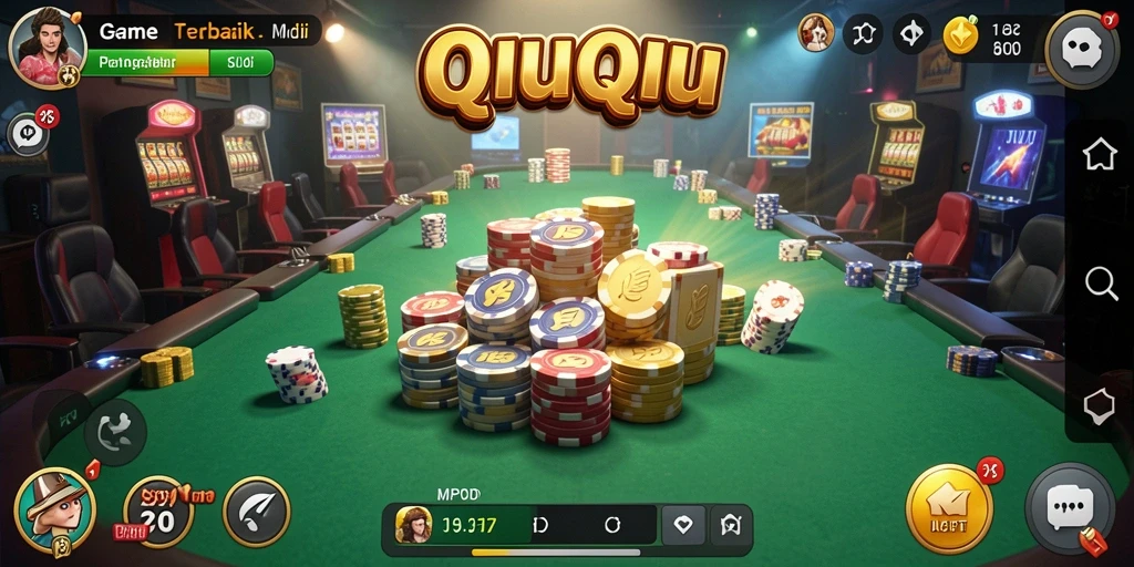 Screenshot gameplay MPOID menampilkan momen intens dalam QiuQiu.