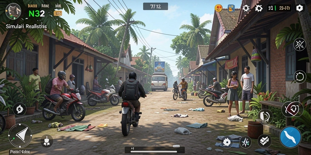 Gameplay menarik dari N32 yang menggambarkan dunia simulasi yang interaktif.