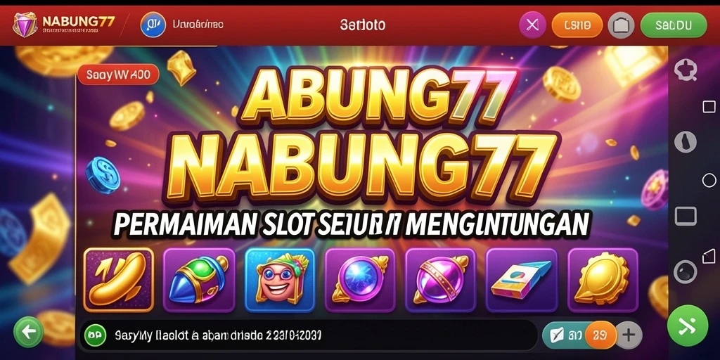 Screenshot gameplay NABUNG77 menunjukkan keseruan permainan Slot yang memikat.