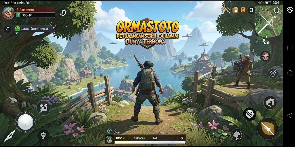 Tampilan gameplay ORMASTOTO yang menakjubkan saat menjelajahi dunia terbuka.