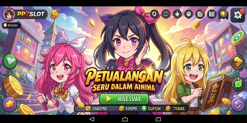 Screenshot gameplay PP7SLOT menampilkan karakter Anime beraksi.