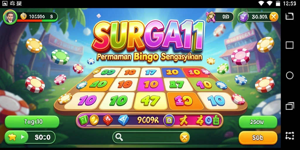 Tampilan gameplay SURGA11 yang seru dan menarik dengan kartu Bingo.